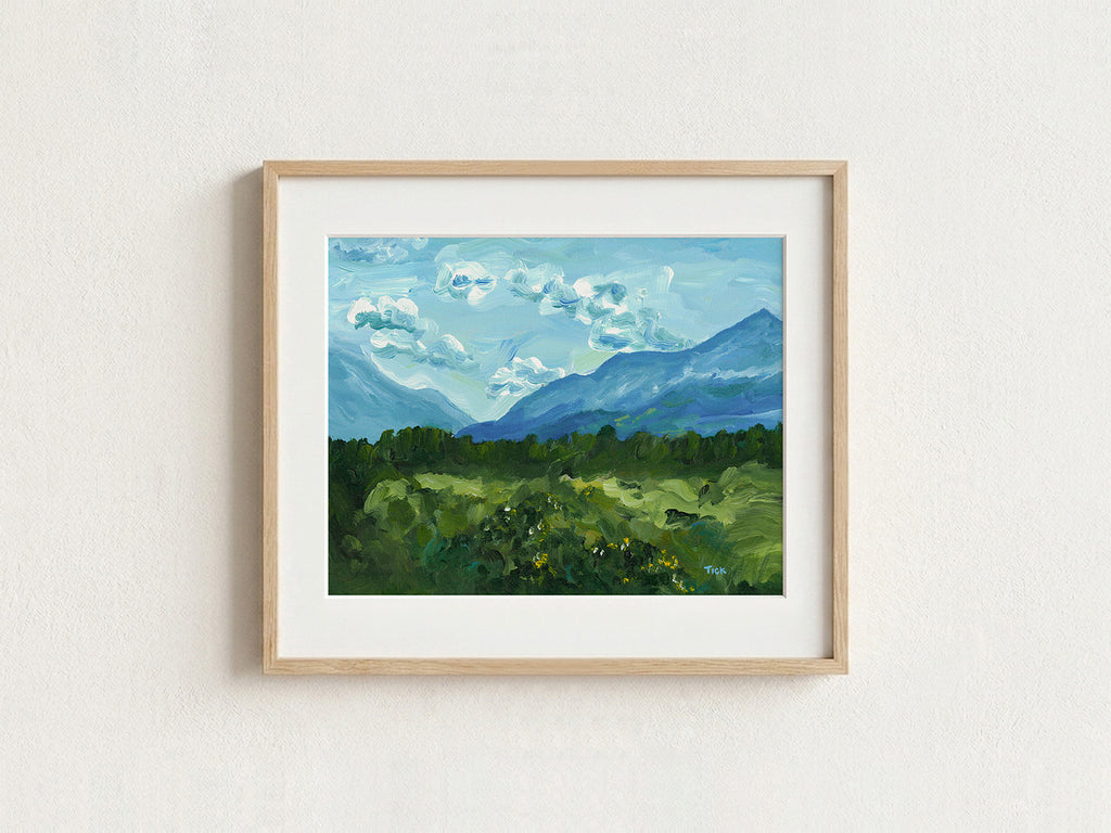 Glacier Mountain Range Print