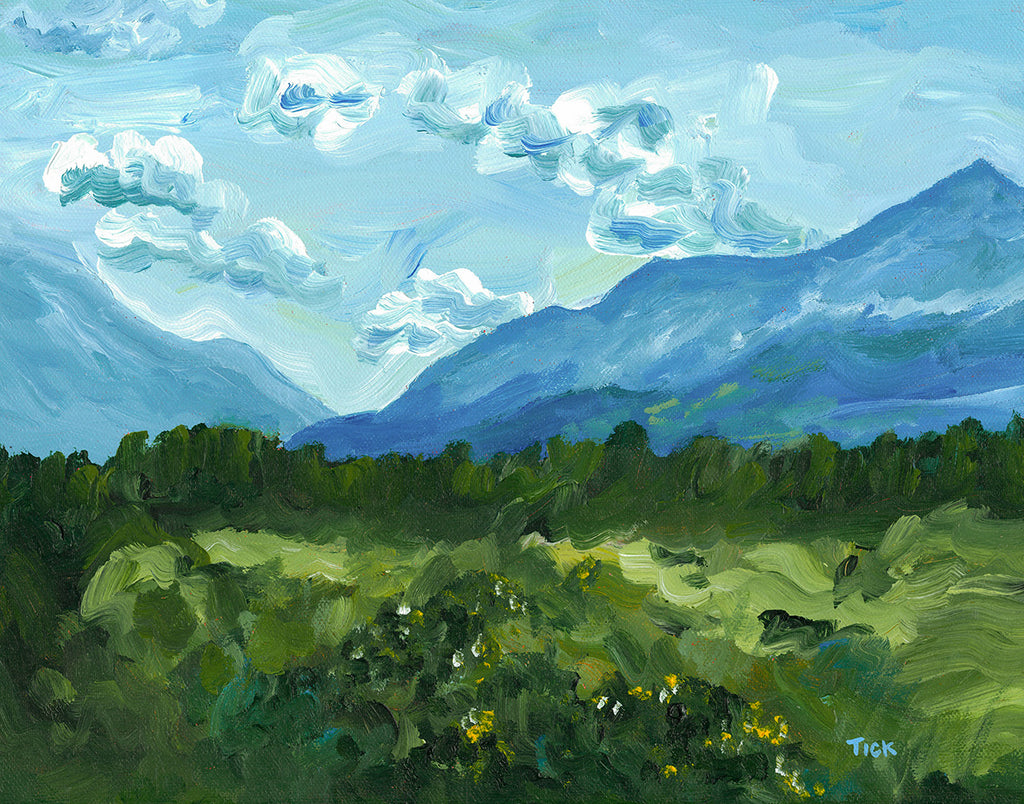 Glacier Mountain Range Print