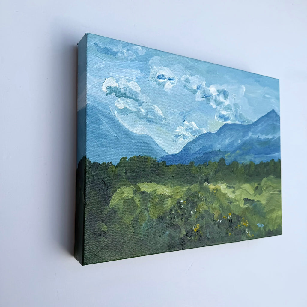 Glacier Mountain Range, Original 11x14