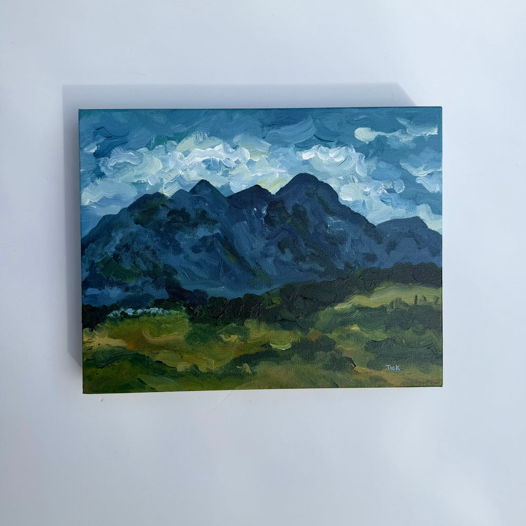 Looming Mountains, Original 11x14