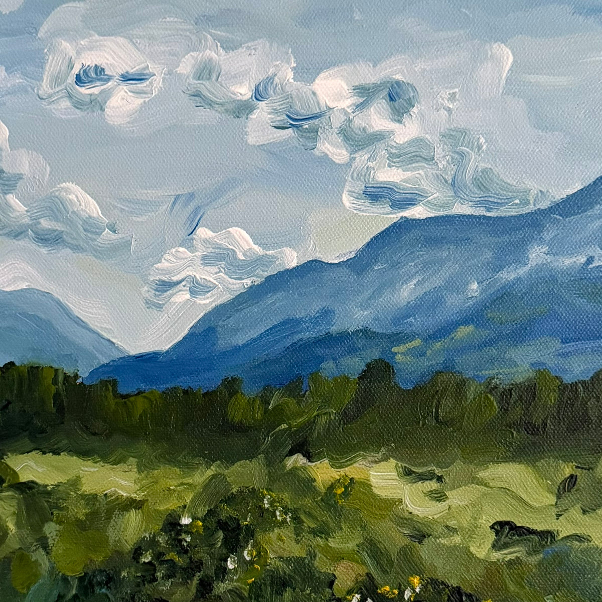 Glacier Mountain Range, Original 11x14