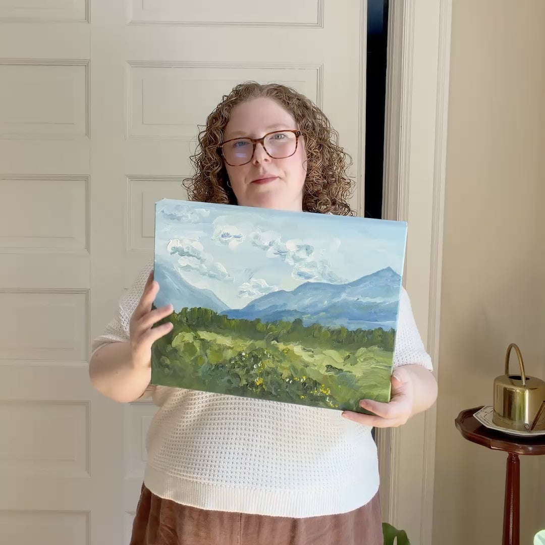 Glacier Mountain Range, Original 11x14
